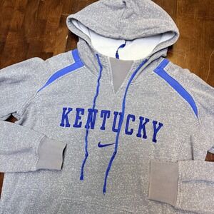 Nike Team Hoodie Mens Lrg Tall Kentucky Wildcats Center swoosh Pullover BBN Vtg